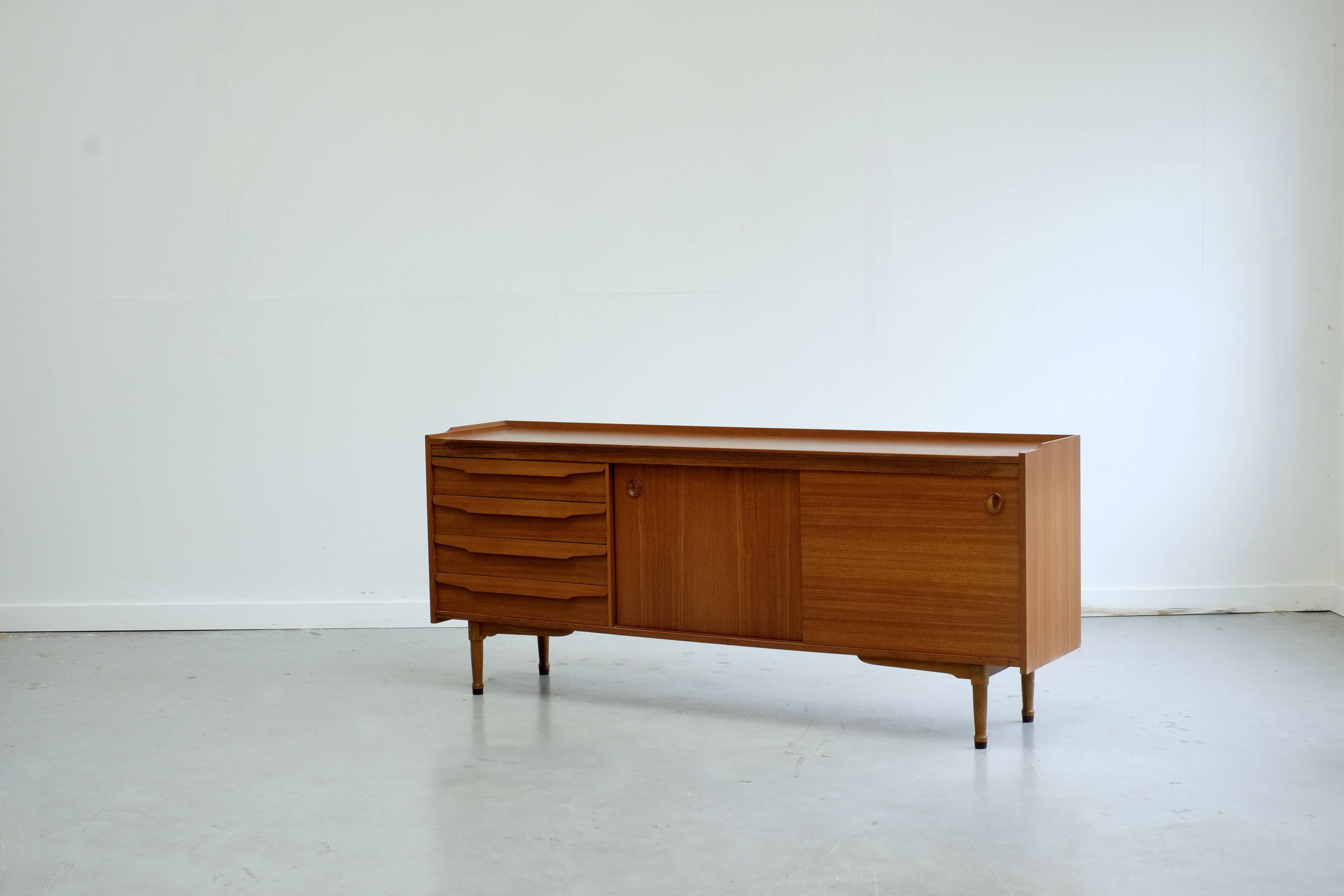 Enfilade scandinave en teck - 1960s
