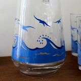 Vintage orangeade lemonade glass service