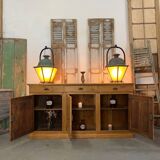 Raw wood commercial sideboard