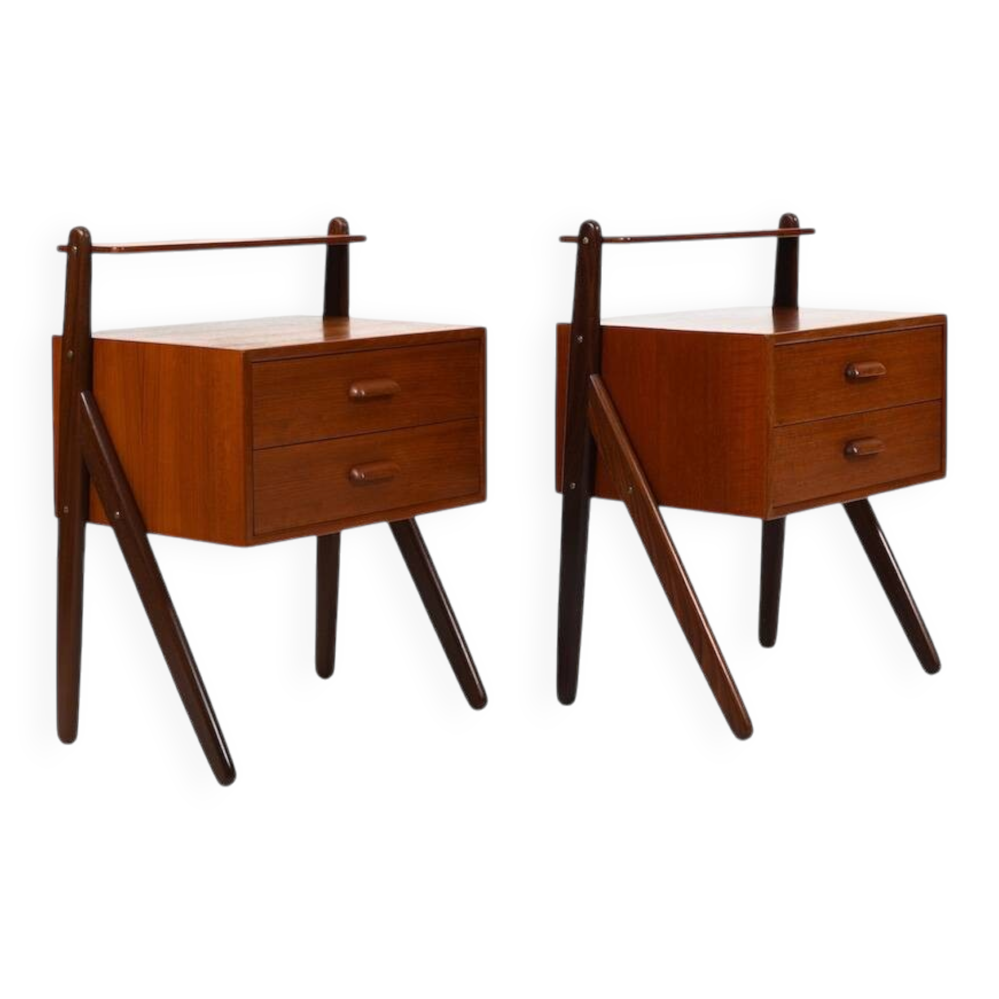 Pair of Teak Nightstands by Sigfred Omann for Ølholm 1960s