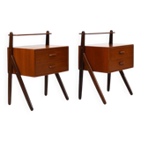 Pair of Teak Nightstands by Sigfred Omann for Ølholm 1960s