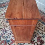 Blond solid cherry and veneer bedside table, Louis Philippe, period X.