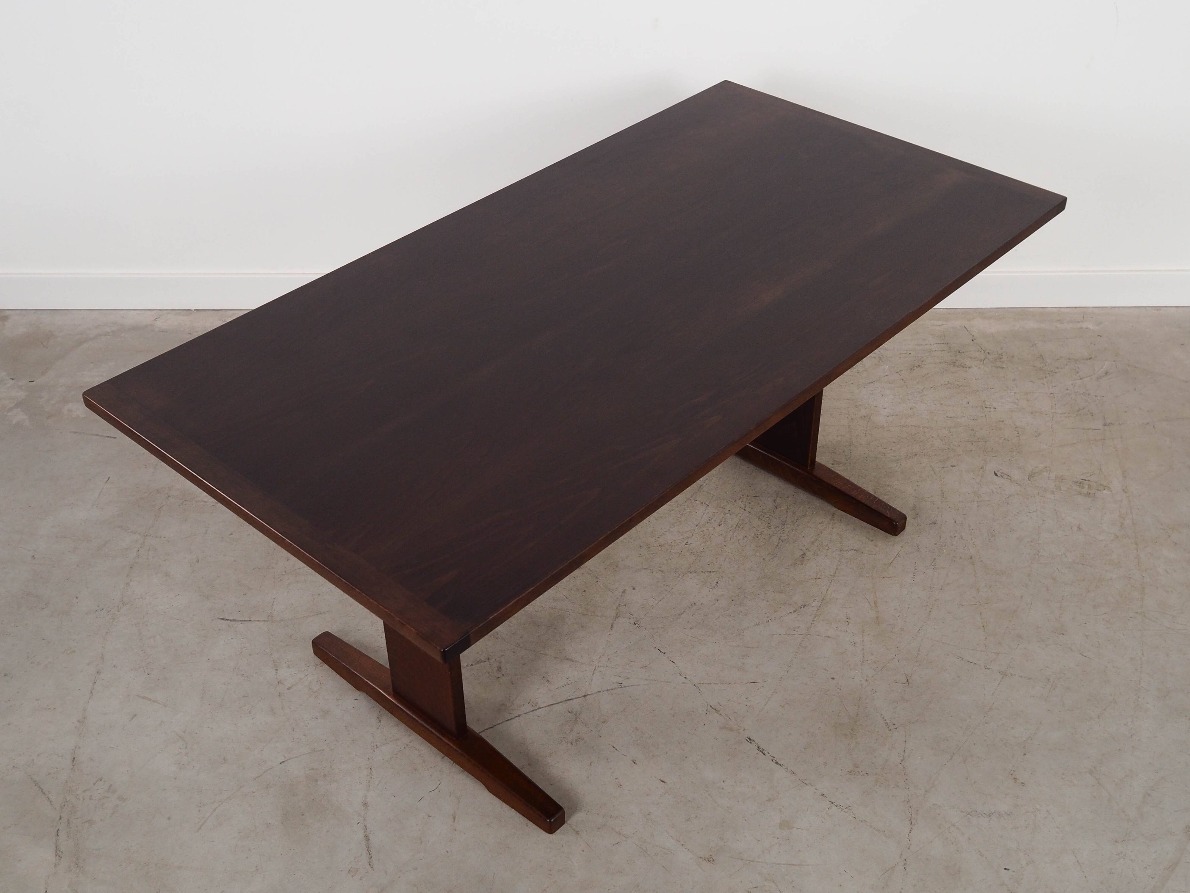 Oak table, Danish design, 1970s, manufactured by Farstrup Møbler