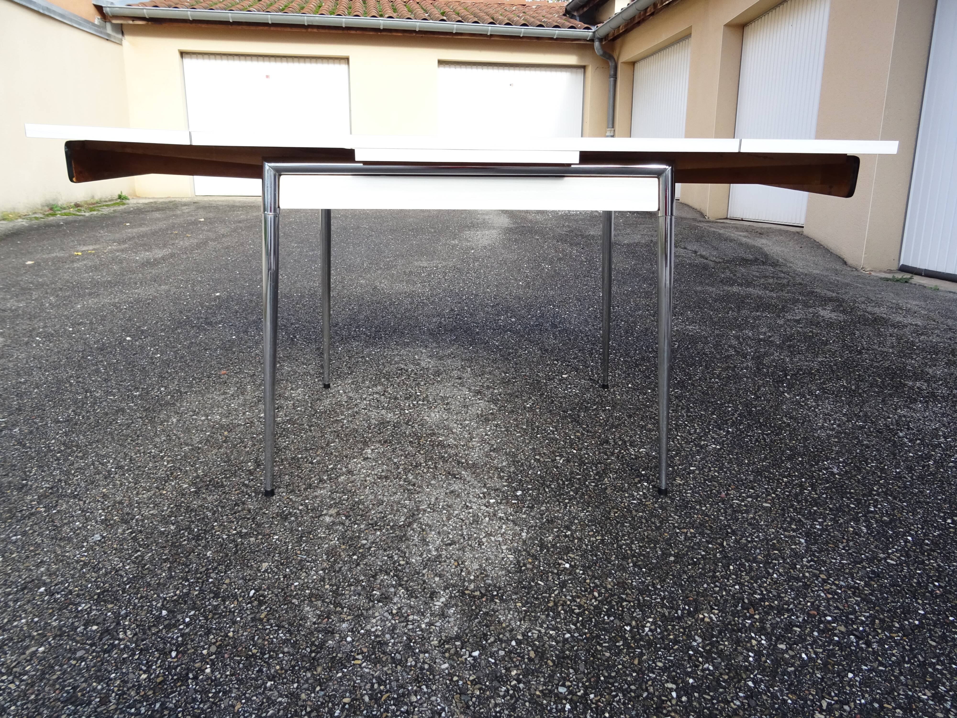 Vintage 60s white formica chrome kitchen table