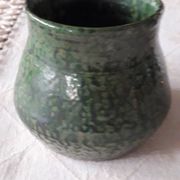 Vintage glazed terracotta vase