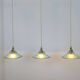 Art Deco blue glass pendant light, moulded glass shade — Ø19 cm — 3 available