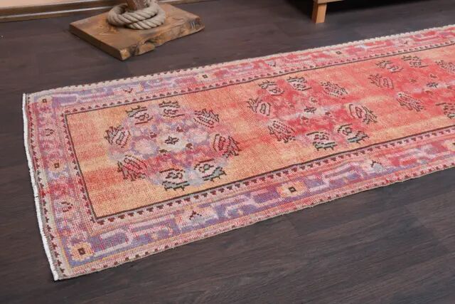 Vintage Turkish Oushak Handmade Wool Runner  80x327