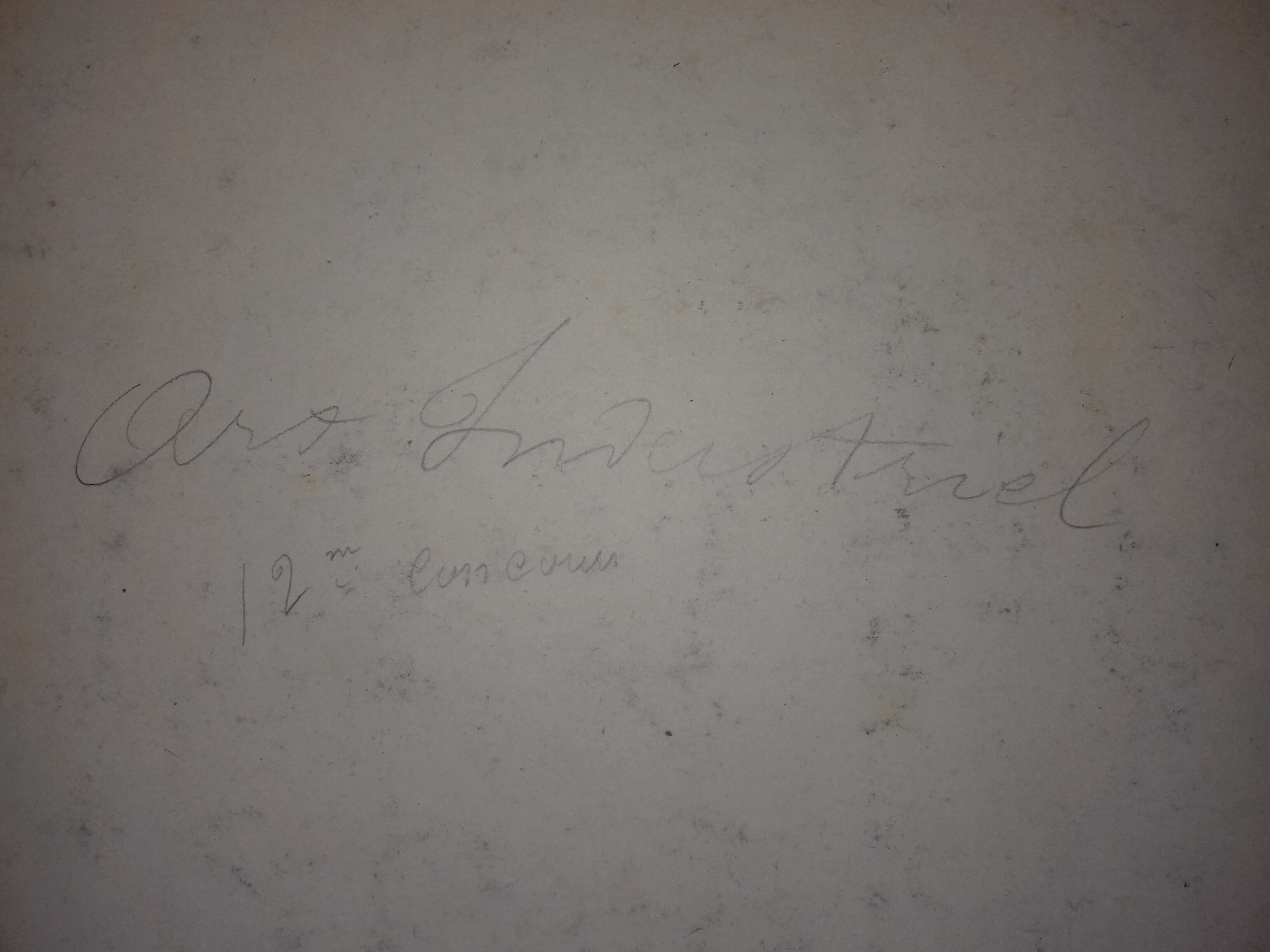 Gouache study of 2 decanters. National School of Decorative Arts circa 1910 on grey paper