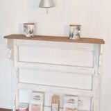 Ancienne étagère en pin blanchi