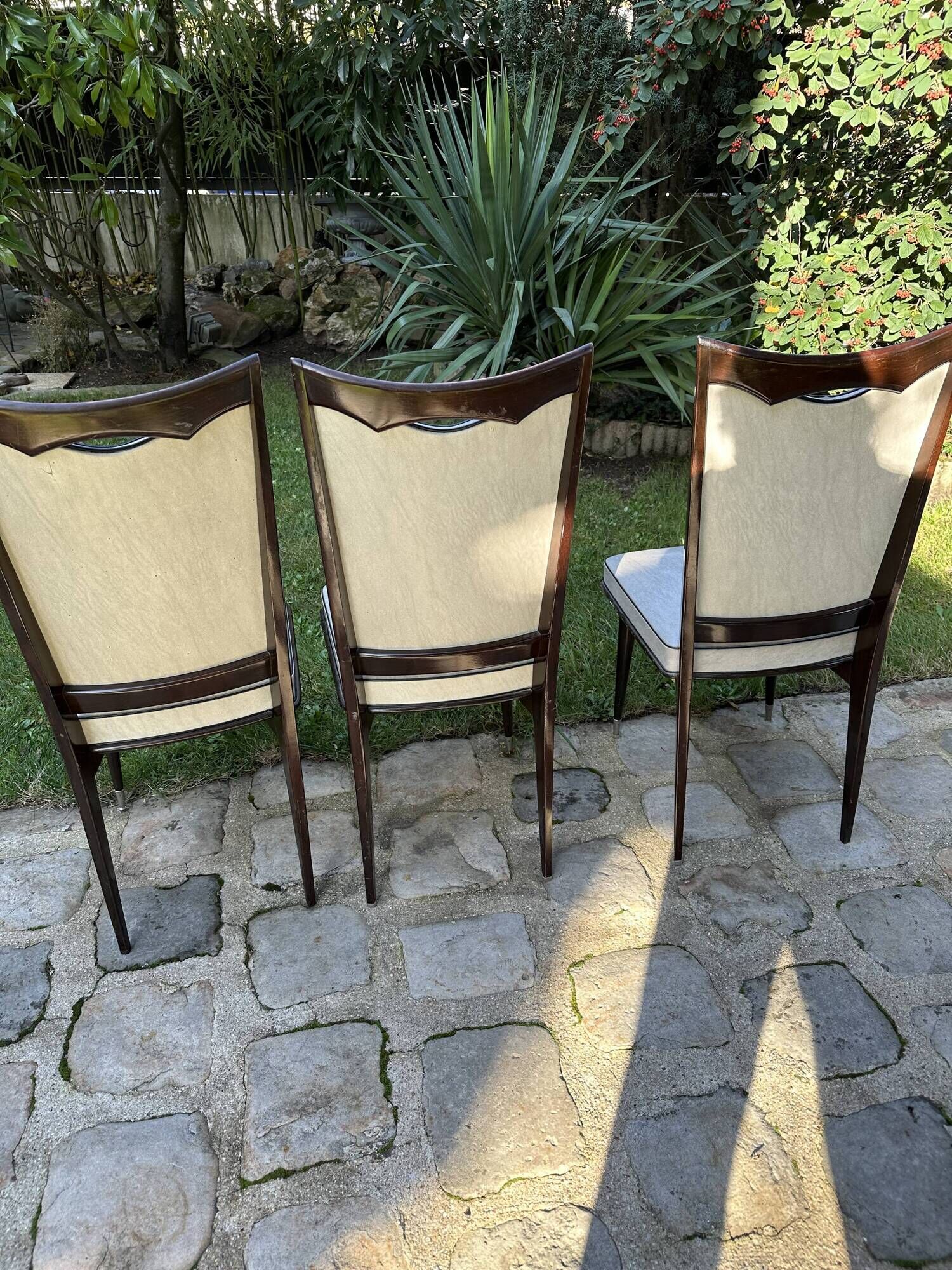 Set of 6 high back dining chairs from the 1950s - 1960s