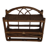 Vintage rattan shelf