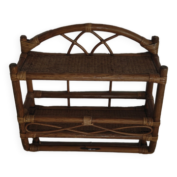 Étagère vintage rotin