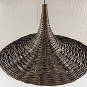 XXL rattan wicker hanging lamp 1960’s