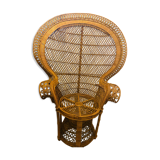 Emmanuel armchair in woven bamboo rattan