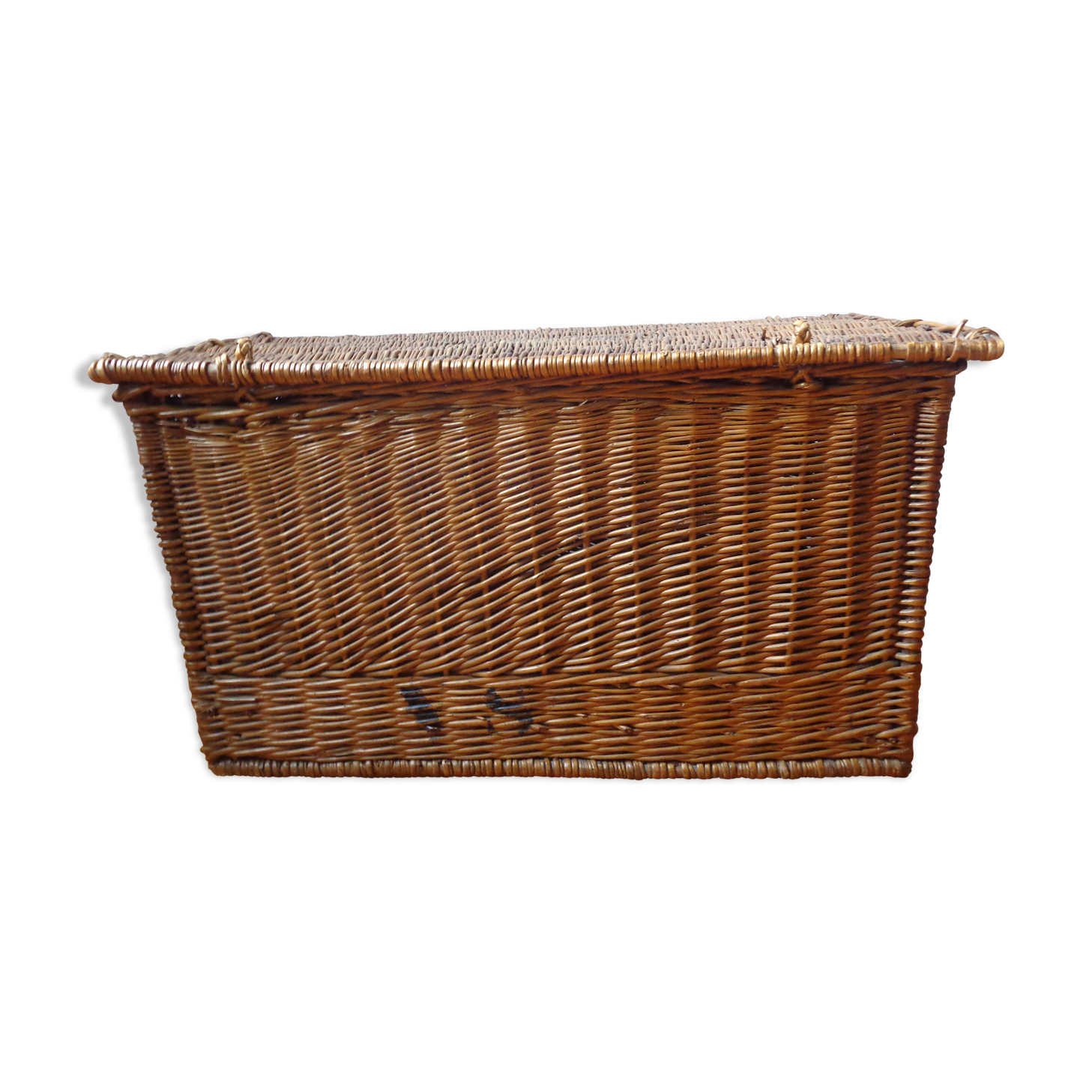 Ancient rattan wicker trunk