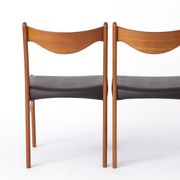 4 Arne Wahl Iversen Mid century teak dining chairs Glyngøre stolefabrik, model GS61