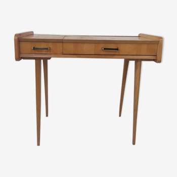 Console coiffeuse vintage pieds compas