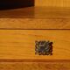 Vintage oak bedside table with splayed legs