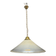 White Murano Glass Pendant Light with Black Rim, Italy, Mid-Century