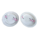 Lot de deux plats en porcelaine art deco, limoges france, BRB, fleurs roses