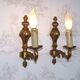 Pair of brass sconces