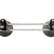 Pair of wall hooks in steel, industrial style, 1950s