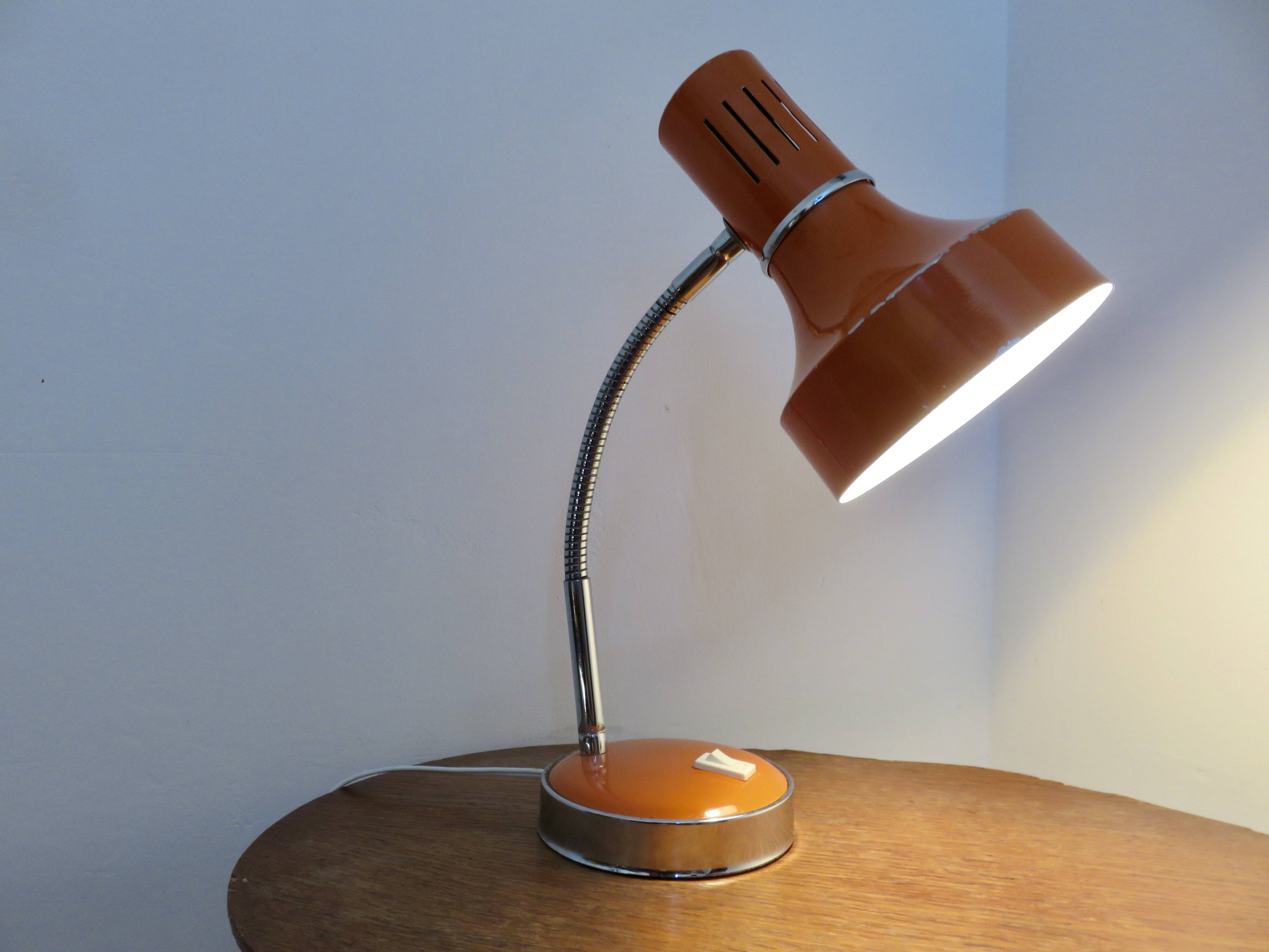 Orange Italian lamp from the 70s