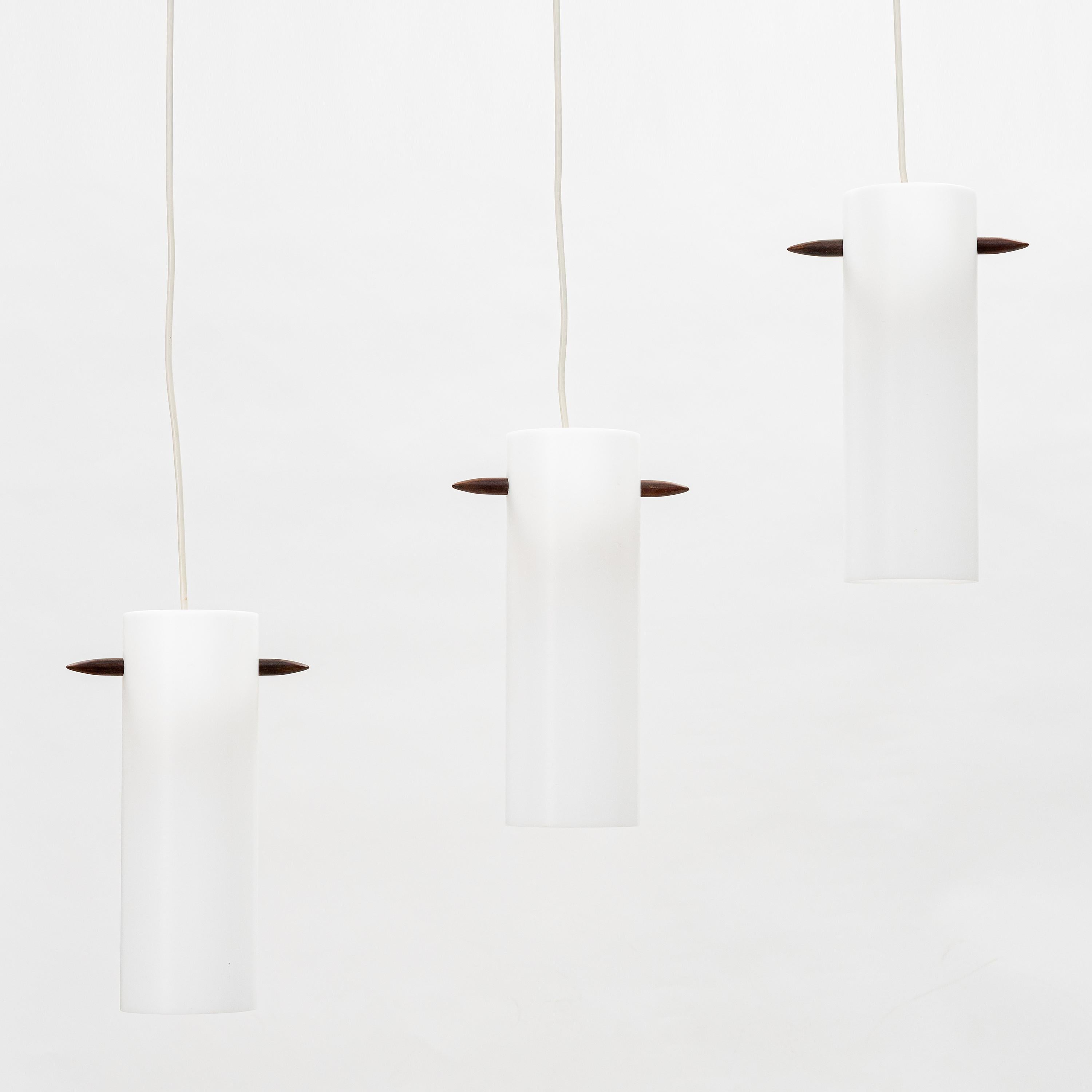 Ceiling lights by Uno & Östen Kristiansson Model 535 Luxus Vittsjö Sweden 1970
