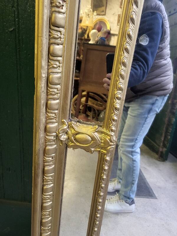Large framed mirror from the 19th century
