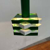 Modern metal lamella pendant lamp from the mid-century in the style of J. J. M. Hoogervorst for Anvia, 1960s.