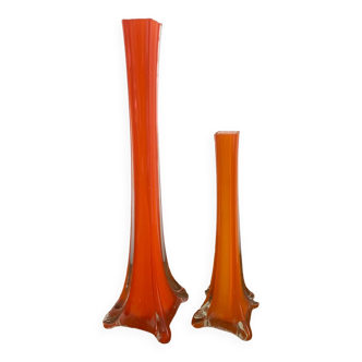 Pair of orange soliflores