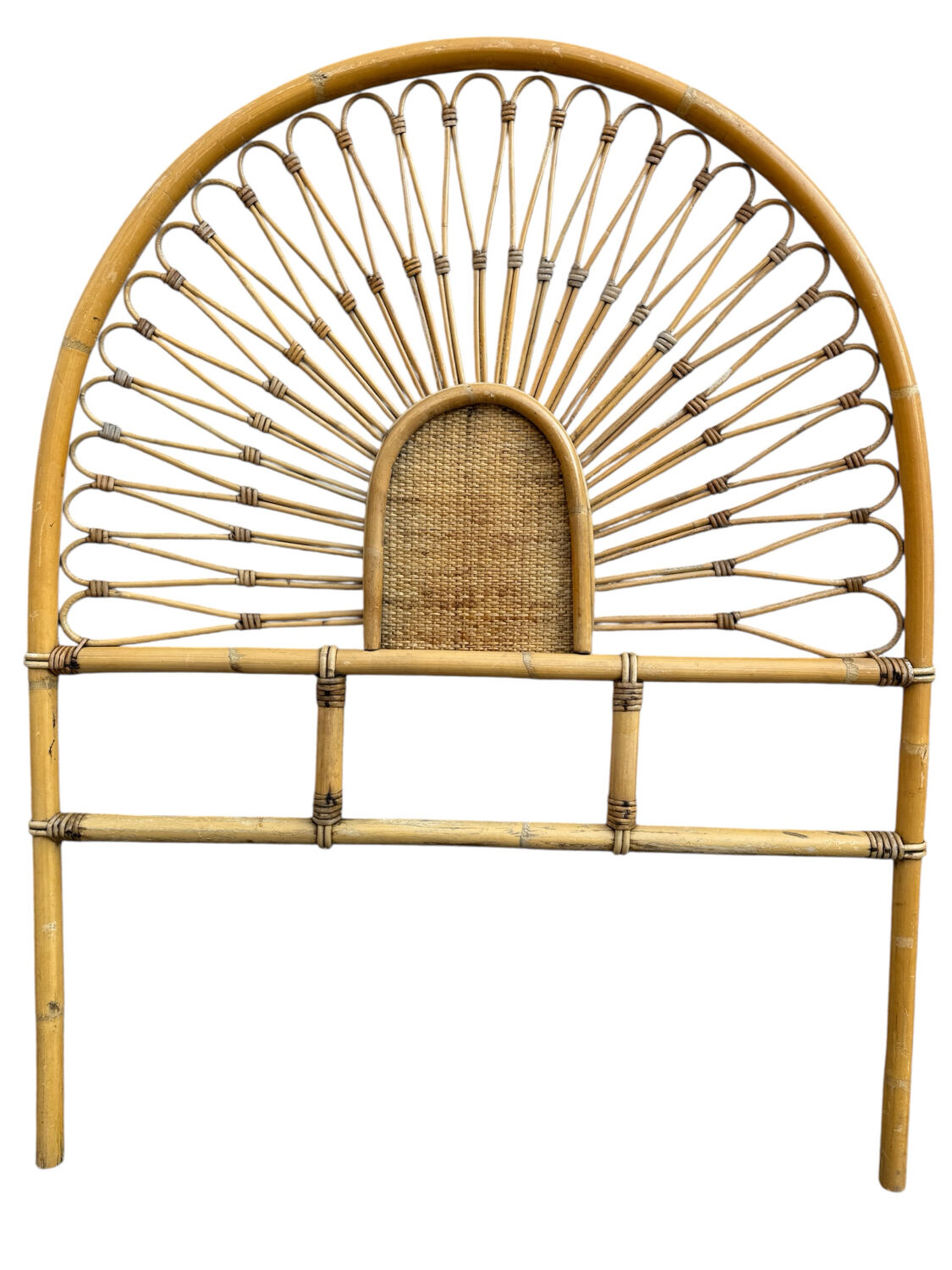 Rattan headboard, France, 1960s
