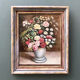 Painting "Daisies and pompom roses"