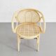 Paire de fauteuils en rotin et cannage