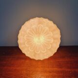 Art Deco ceiling light in transparent satin glass, 1920s-30s