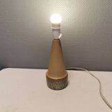 Handmade Beautiful partially glazed table lamp from Danish Søholm Ceramics, 1970s.