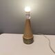 Handmade Beautiful partially glazed table lamp from Danish Søholm Ceramics, 1970s.