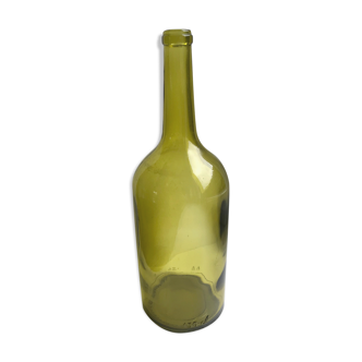 Bouteille ancienne en verre vert années 30