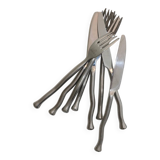 set of 4 wavy forks & 4 knives