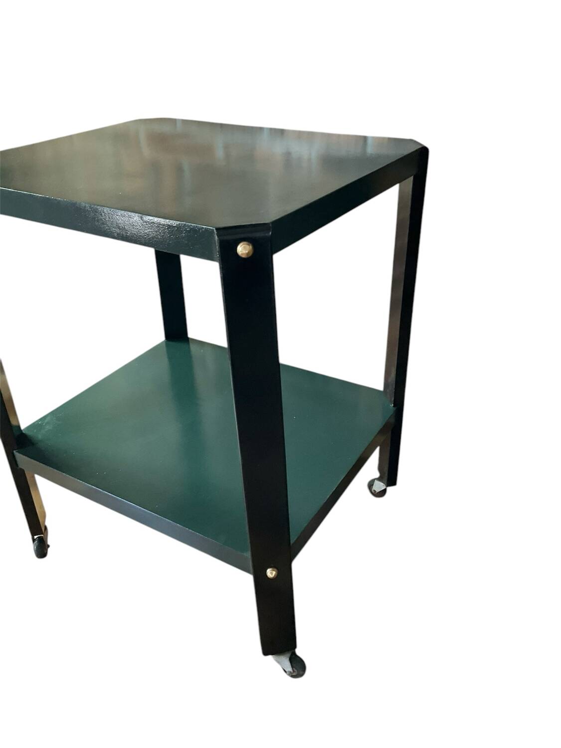 Desserte vintage en bois vert
