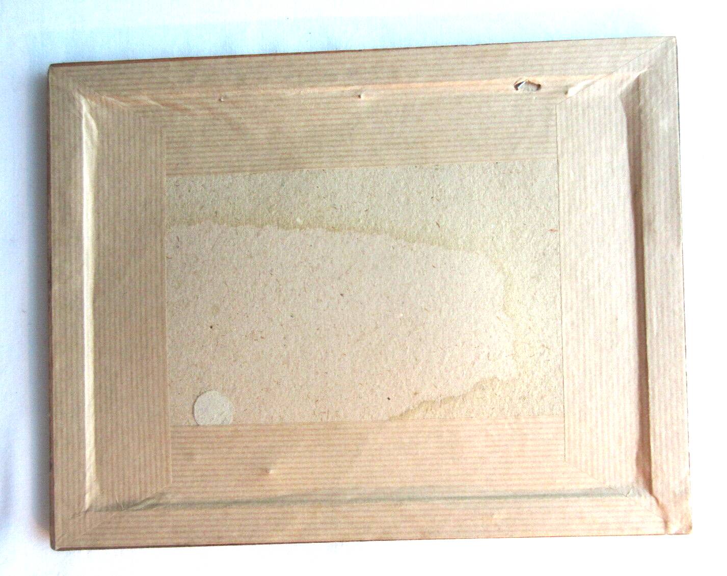 Framed engraving: The Children of Holland, Dog and Cat