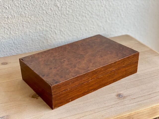 Coffret boite en loupe de bois