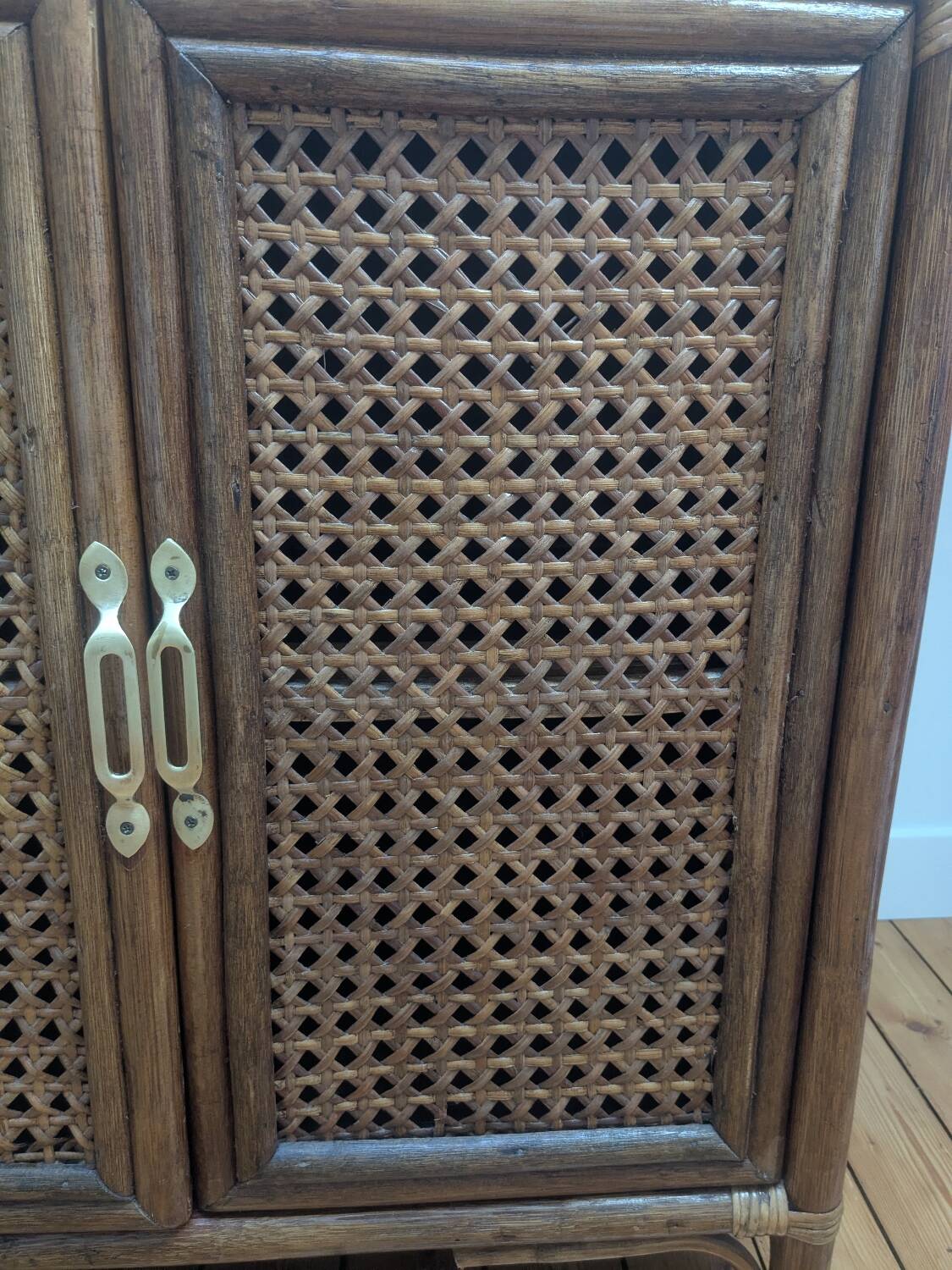 Rattan and cane sideboard