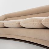 Walnut and mohair velvet sofa by Isa Bergamo, 1940s