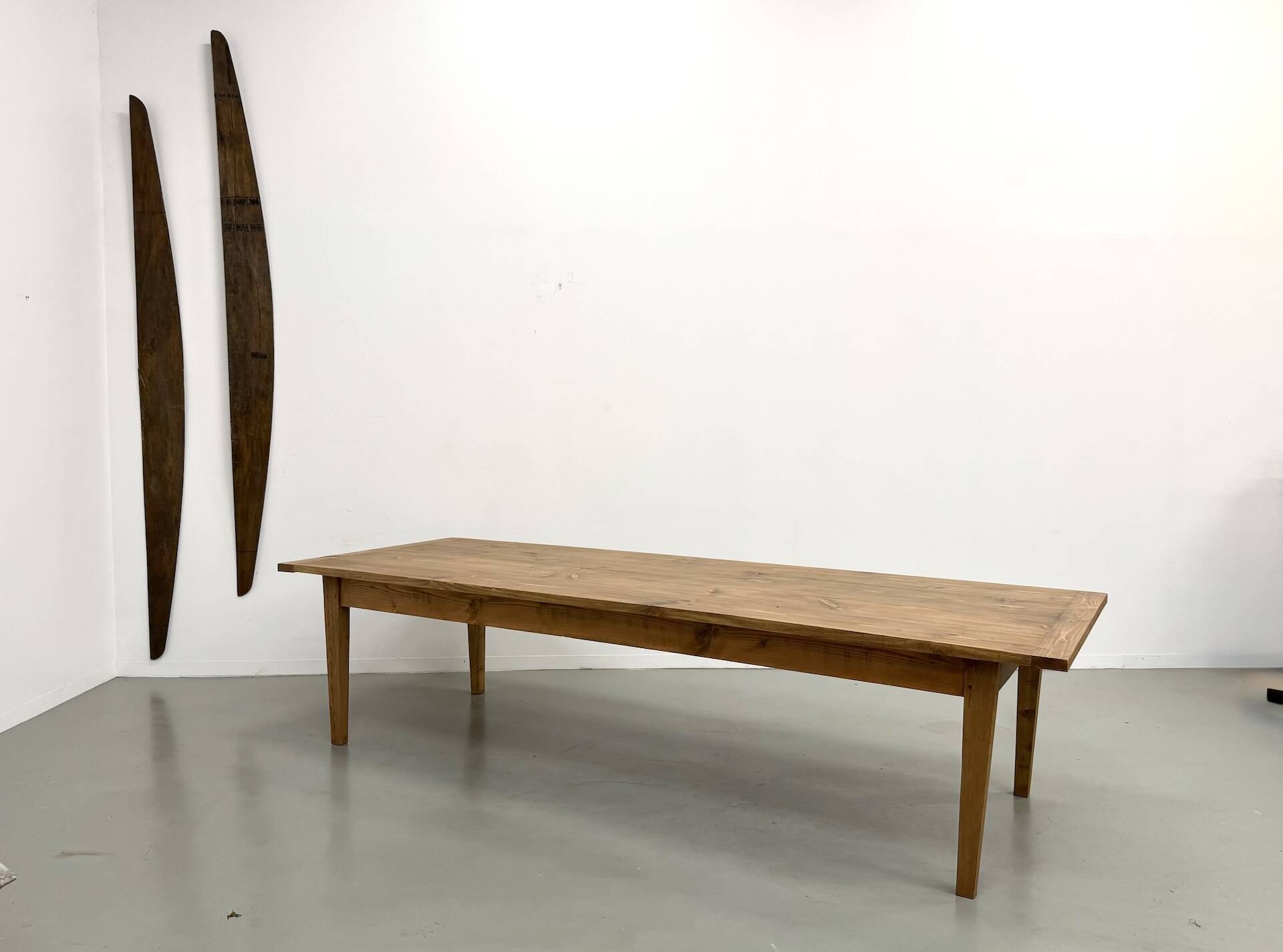 Monumental XXL Pine Farmhouse Table (3.20m) – 1970s