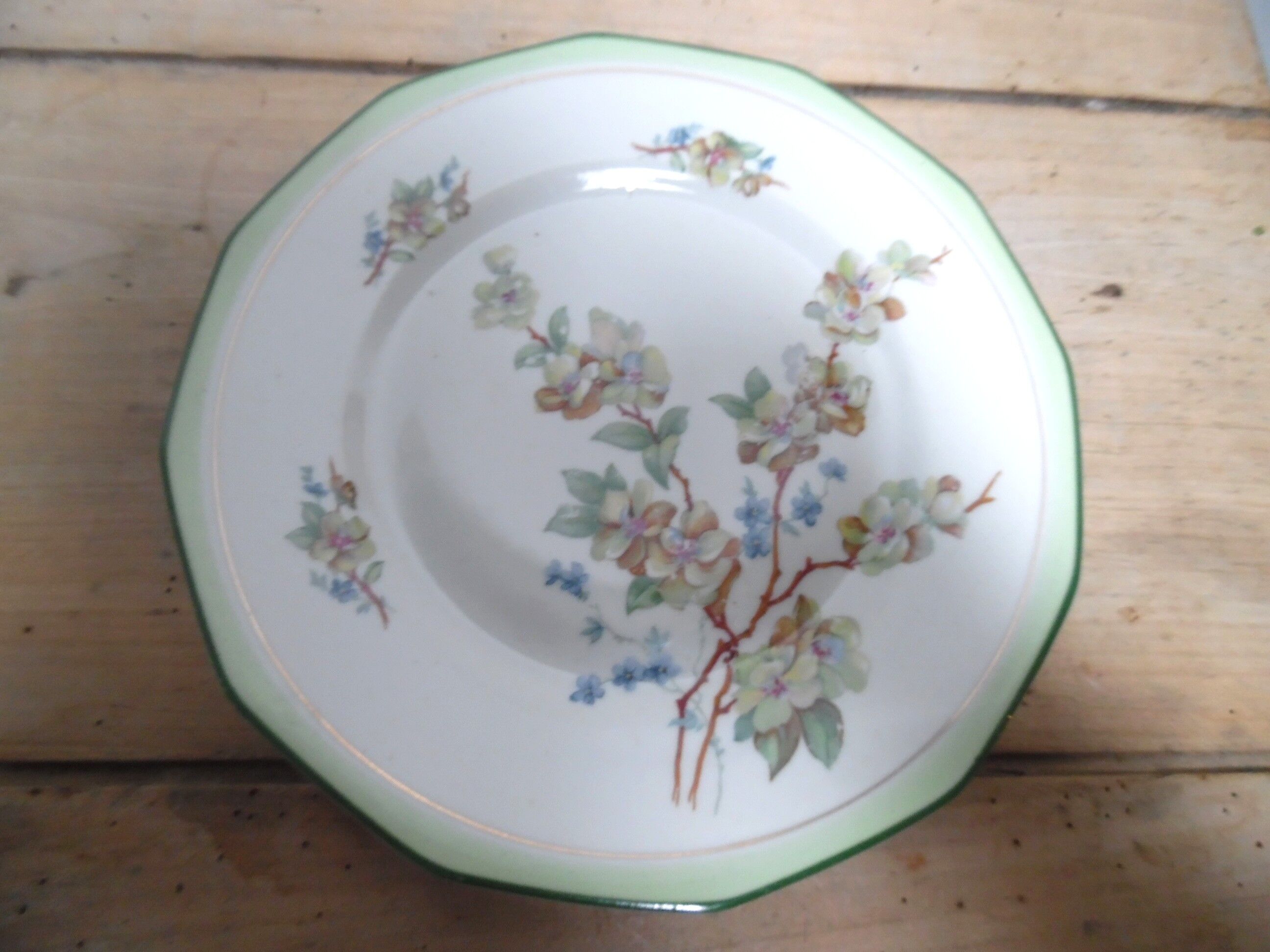 flat, old earthenware Compote