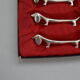 6 silver plated basset knife holders