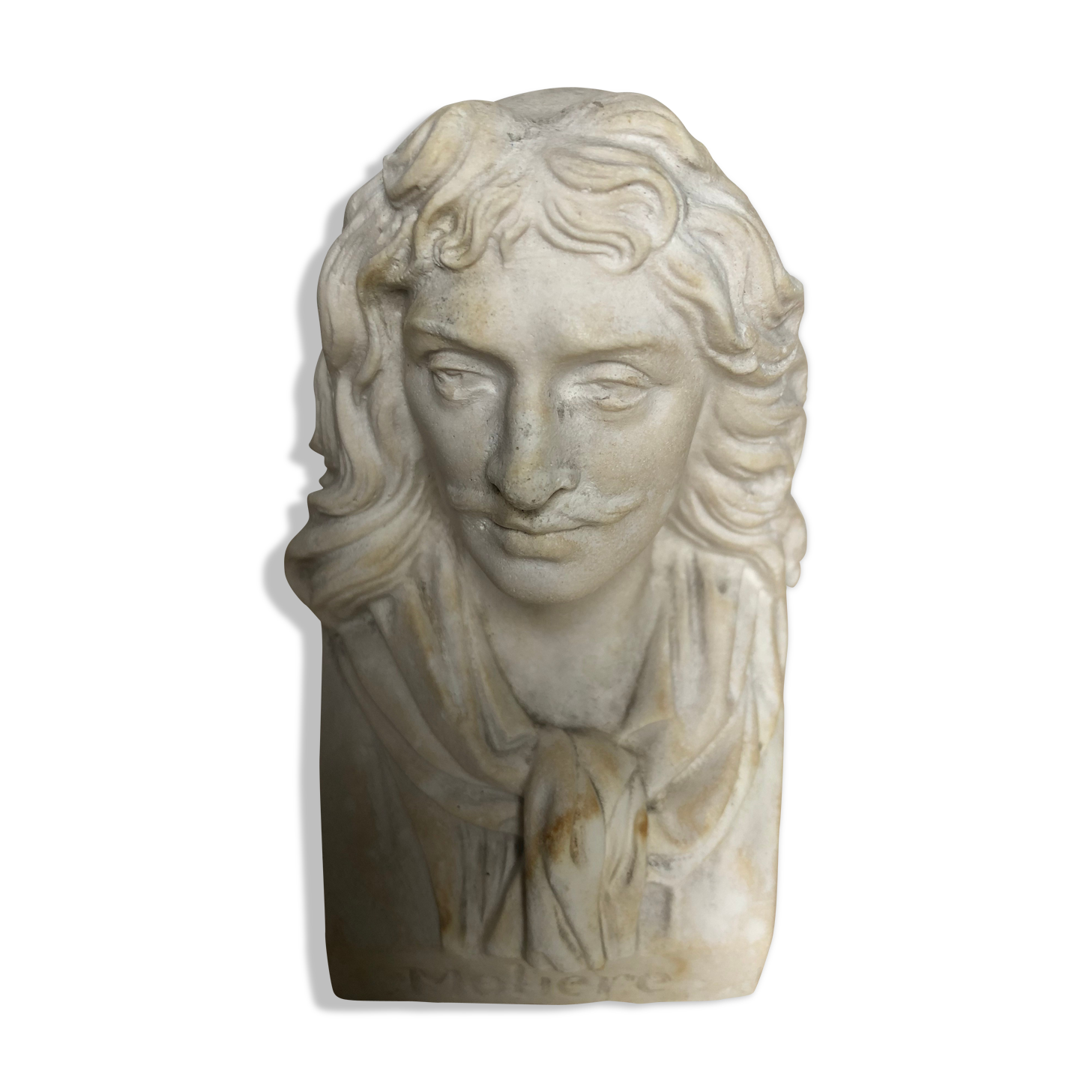 Bust of molière in plaster