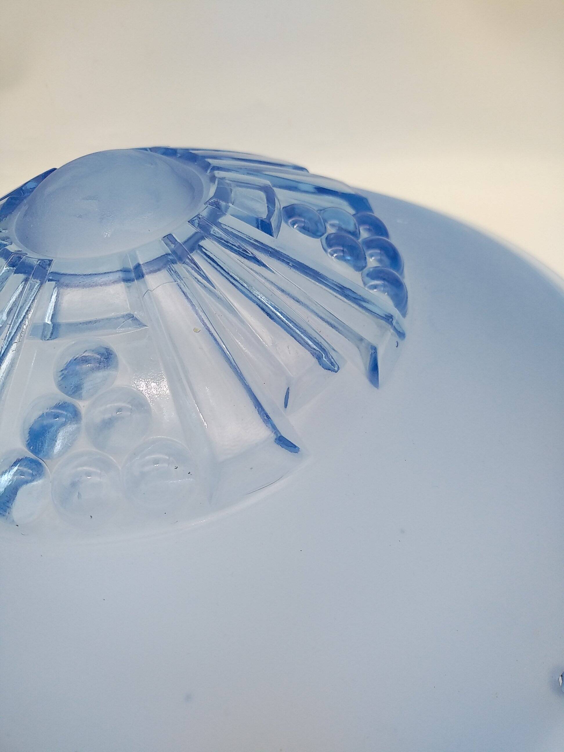 Blue art deco washbasin pendant light. sevb 284.