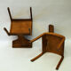 Scandinavian pair of design childrens wood chairs 1950s